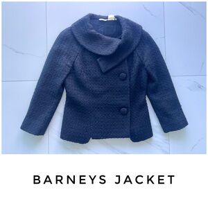 Barneys jacket size 8 black tweed vintage